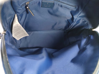 GUCCI Double G Blue Backpack Geometric Rucksack