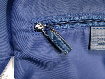 GUCCI Double G Blue Backpack Geometric Rucksack
