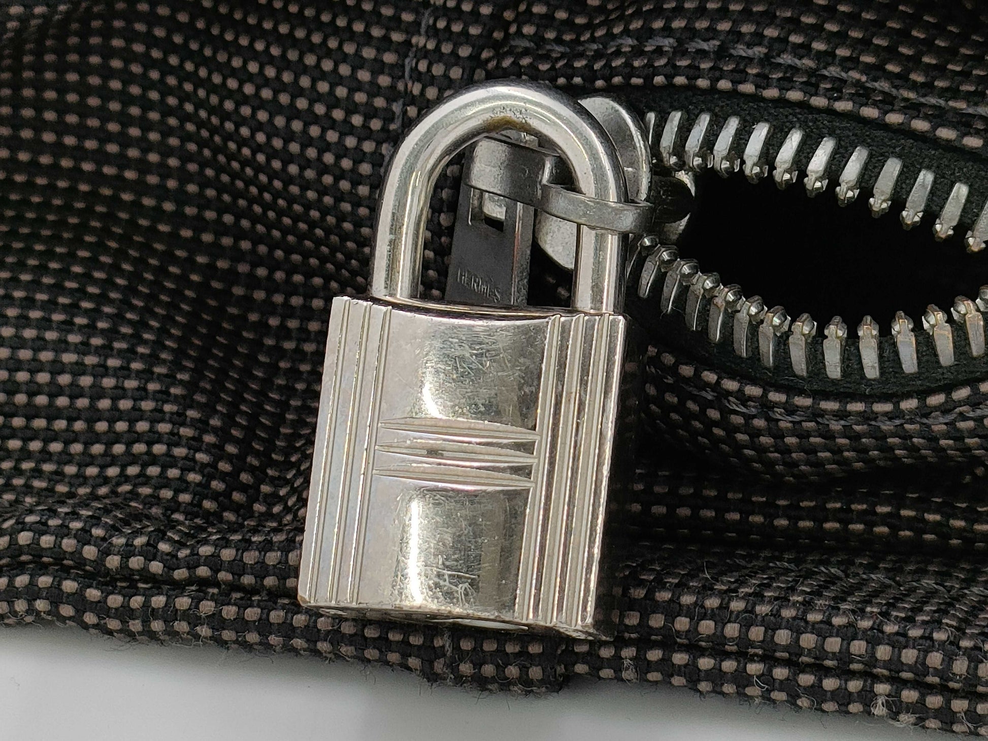 HERMES Air Line Air Line GM Gray Handbag