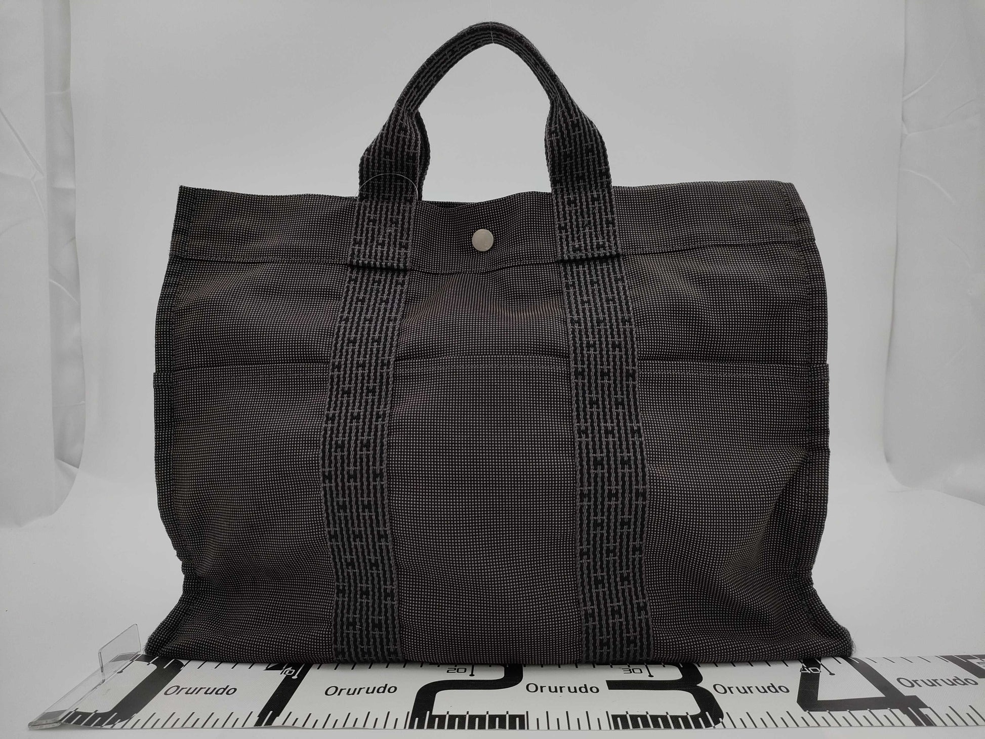 HERMES Air Line Air Line GM Gray Handbag
