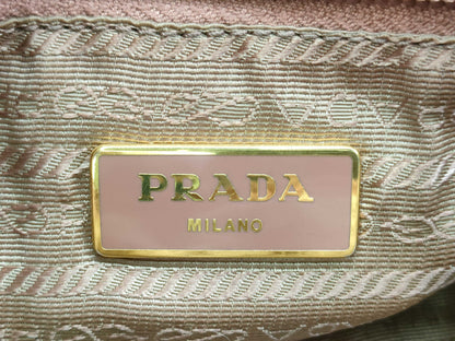 PRADA Nylon x Leather Ribbon 2WAY Pink Shoulder Bag