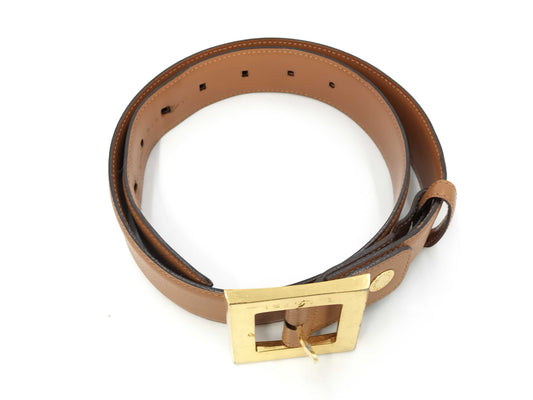 BVLGARI gold hardware leather belt