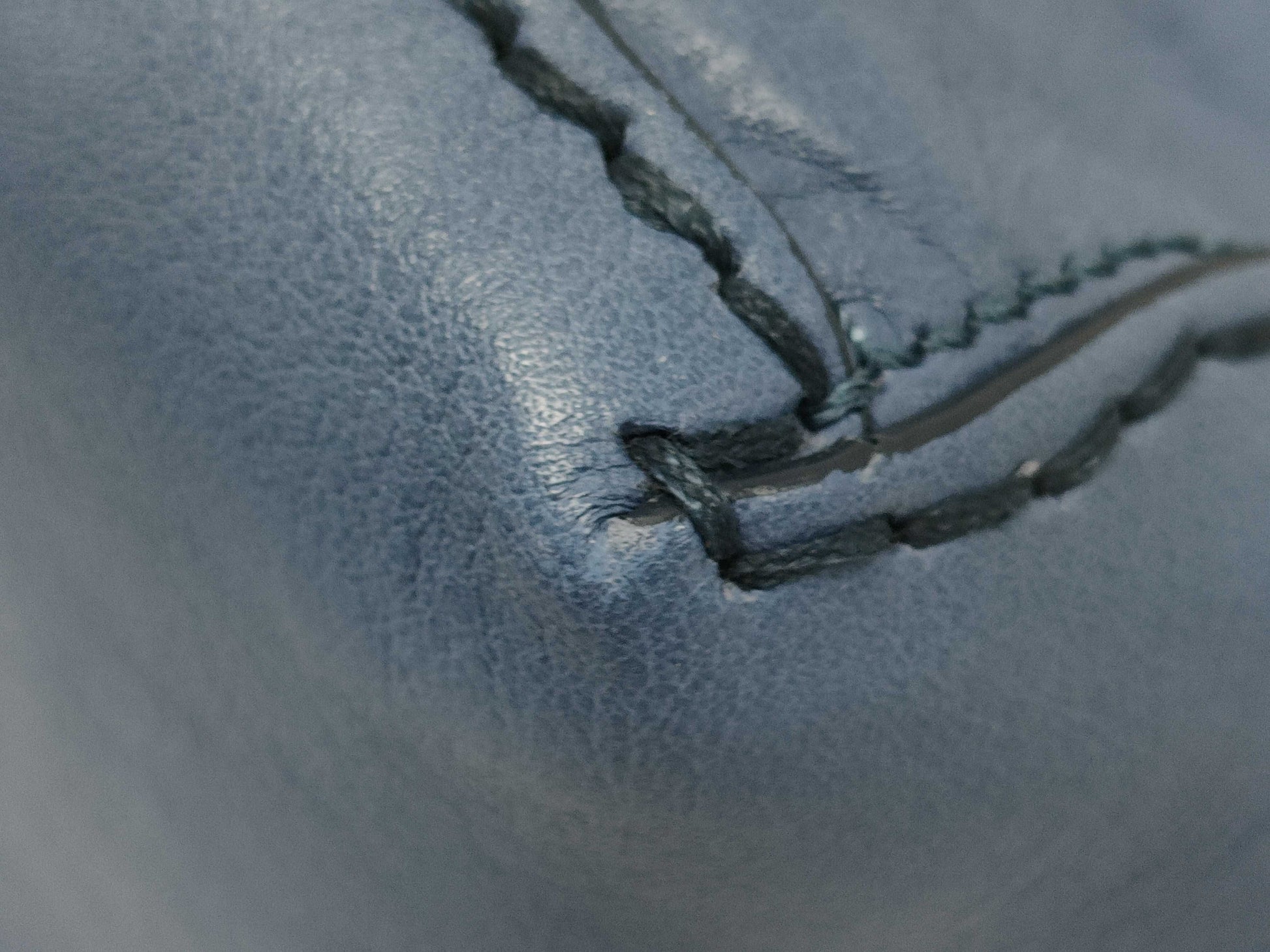HIROFU Leather 2-Way Indigo Handbag