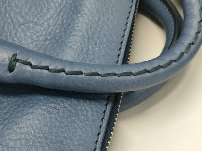 HIROFU Leather 2-Way Indigo Handbag