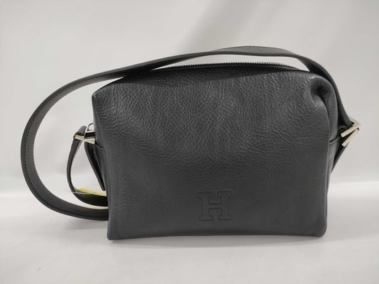 Hirofu Leather Shoulder Bag Noir