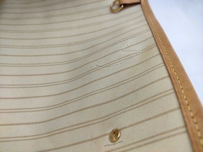 LOUIS VUITTON Damier Azur Neverfull MM Tote Bag with Pouch