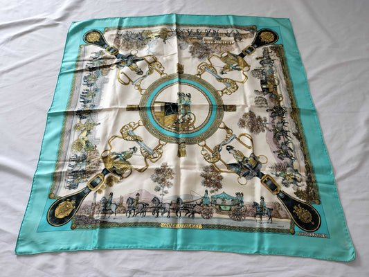 HERMES GRANDS ATTELAGES / White tag missing / Condition considered Scarf