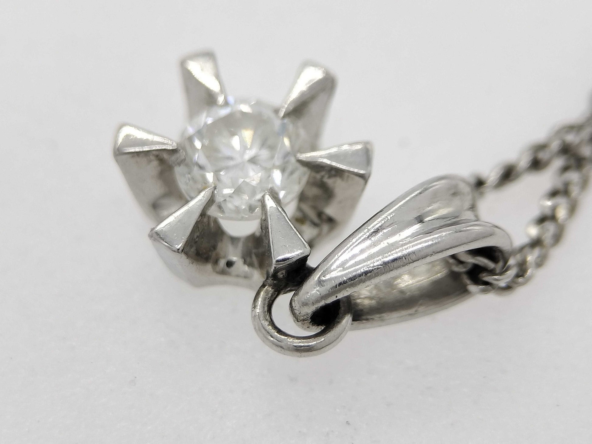 D 0.25ct Pt900/Pt850 3.2g Necklace 
