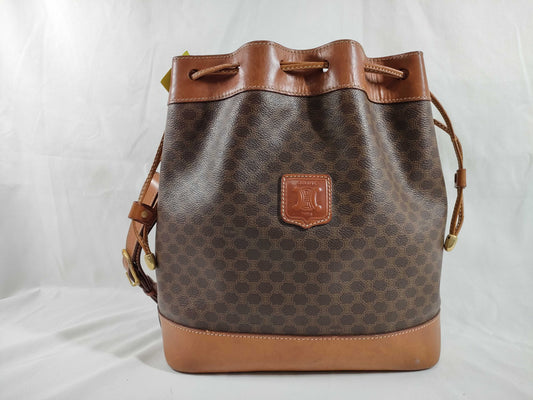 CELINE Drawstring Bag with Pouch Shoulder Bag