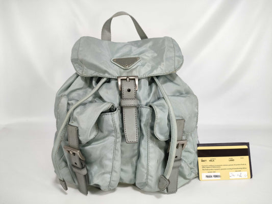 PRADA nylon backpack, blue