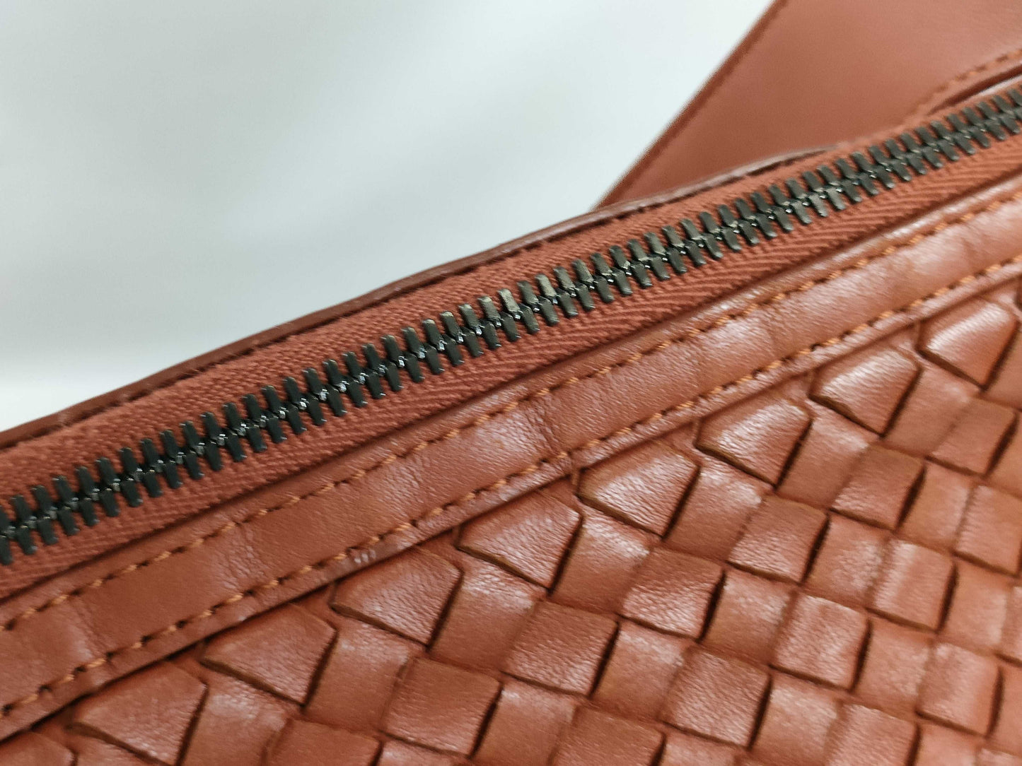 BOTTEGA VENETA Intrecciato One-Shoulder Bag, Brown, 115658