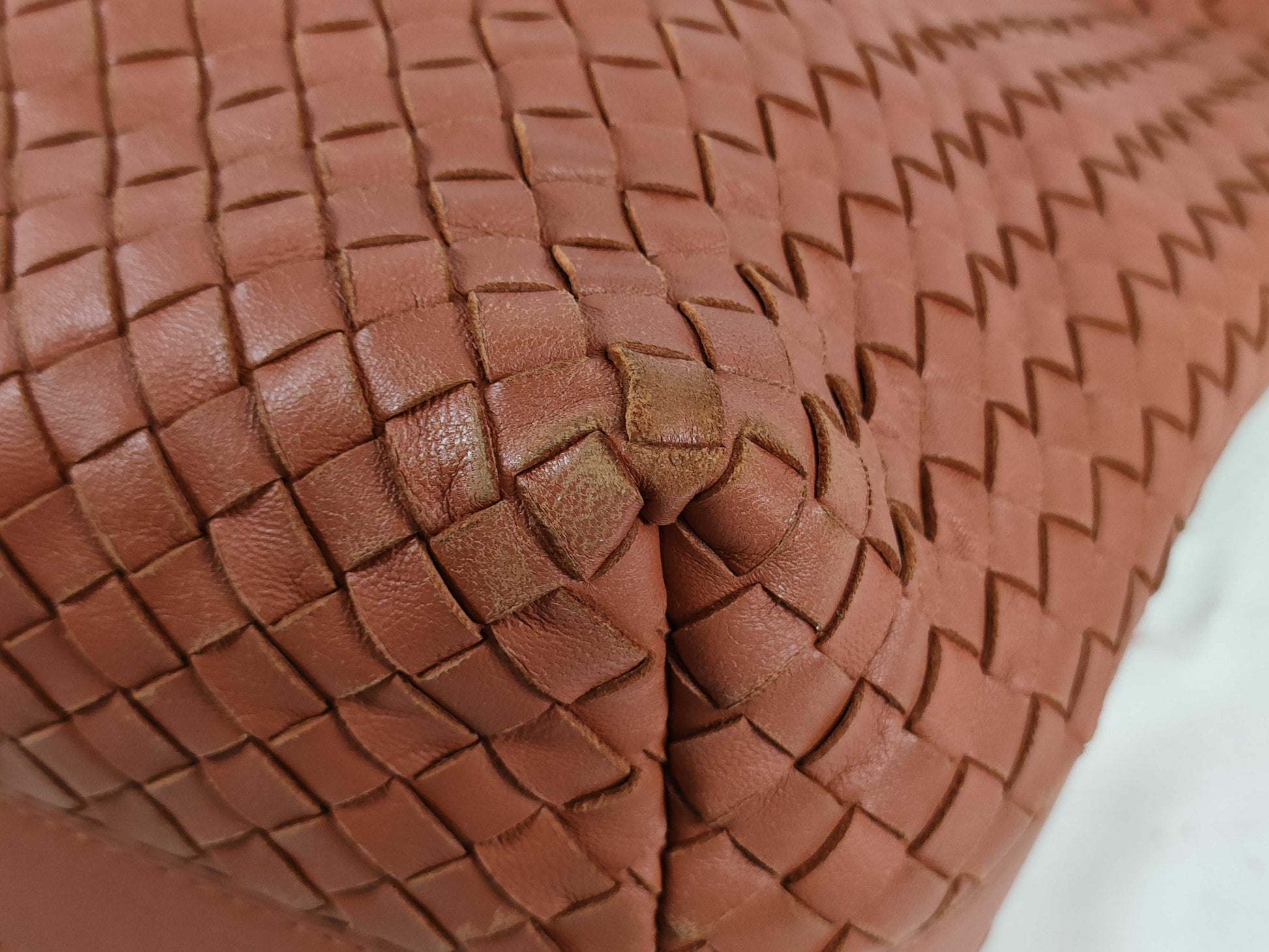 BOTTEGA VENETA Intrecciato One-Shoulder Bag, Brown, 115658