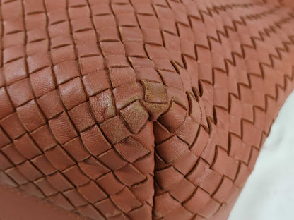 BOTTEGA VENETA Intrecciato One-Shoulder Bag, Brown, 115658