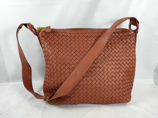 BOTTEGA VENETA Intrecciato One-Shoulder Bag, Brown, 115658