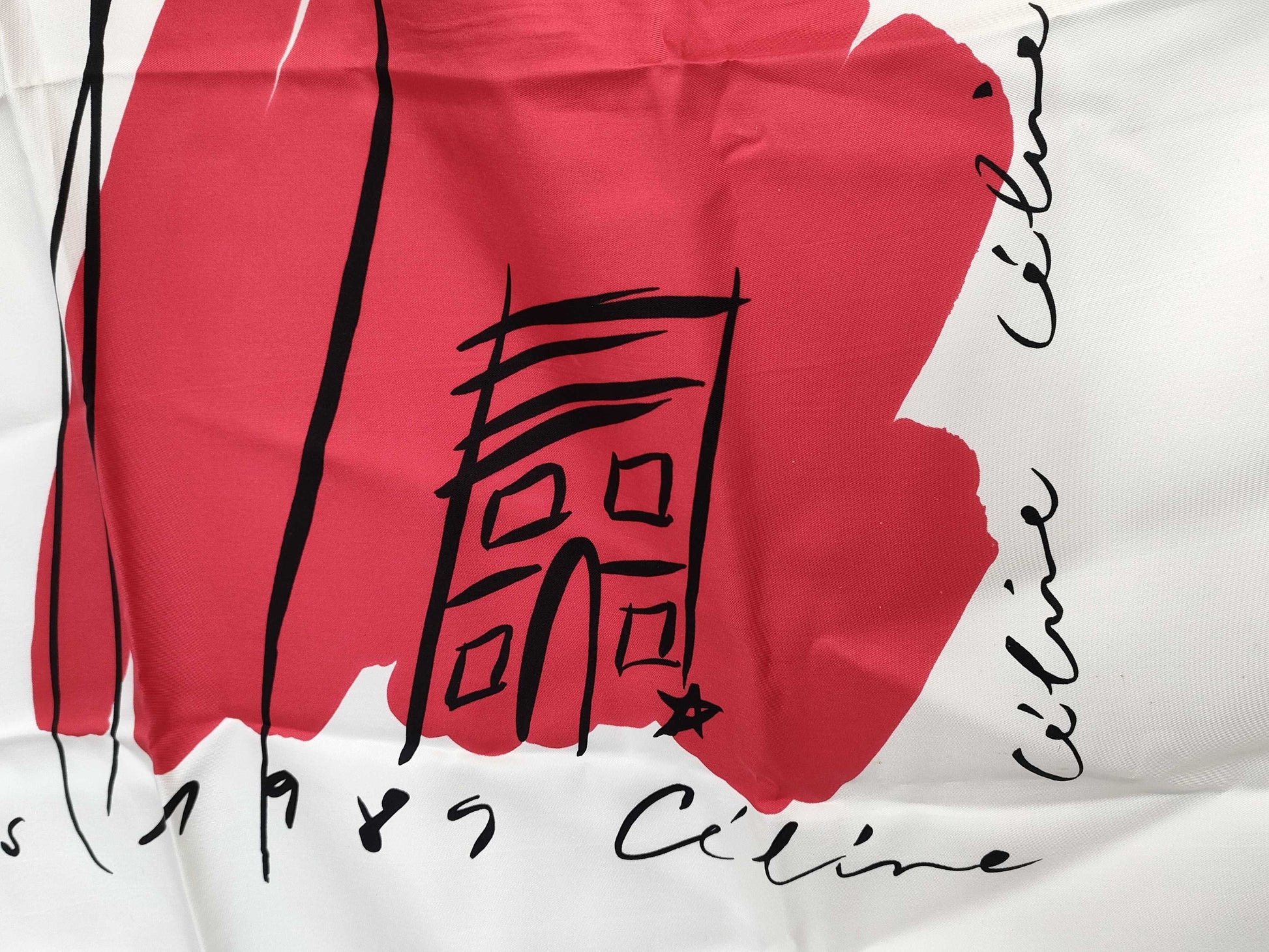 CELINE Silk Large Scarf