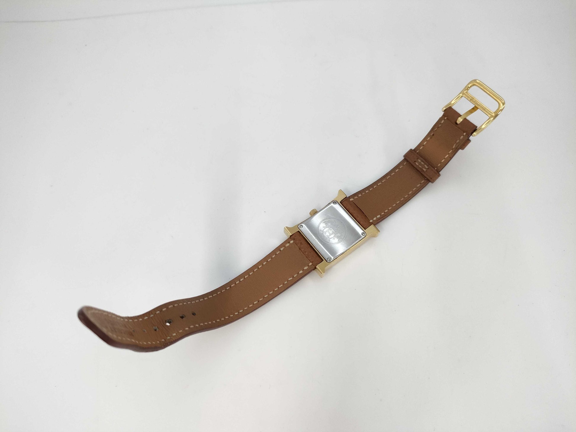 HERMES H Watch HH1.201 □E 1137202 White Dial Quartz Women's Watch