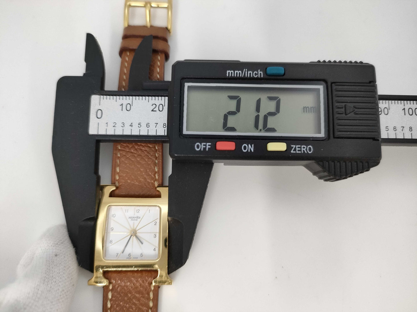 HERMES H Watch HH1.201 □E 1137202 White Dial Quartz Women's Watch