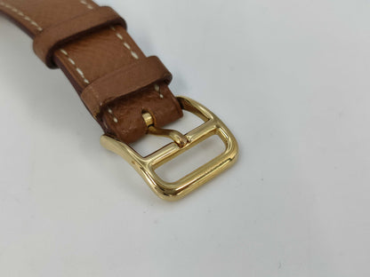 HERMES H Watch HH1.201 □E 1137202 White Dial Quartz Women's Watch