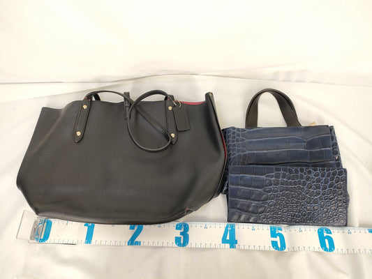 COACH Furla Crocodile/Cole Haan Leather Tote Bag Set
