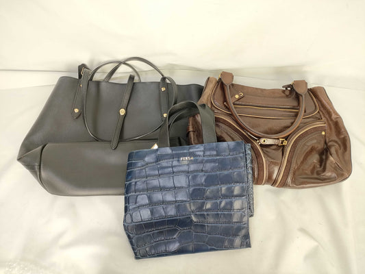 COACH Furla Crocodile/Cole Haan Leather Tote Bag Set