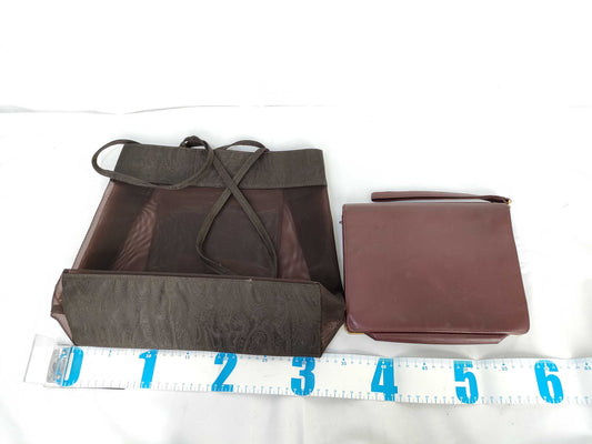 ETRO Bordeaux/ETRO Mesh Bag 2-Piece Tote Bag Set