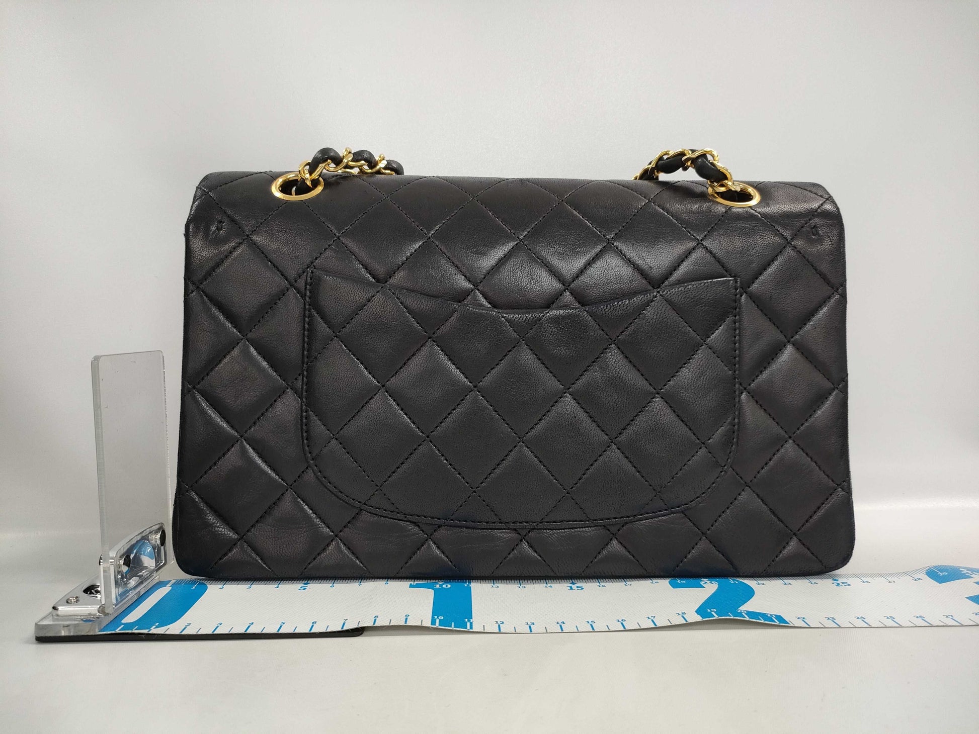 CHANEL Lambskin Matelasse Double Flap 25 0 Series Chain Shoulder Bag