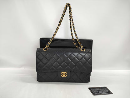 CHANEL Lambskin Matelasse Double Flap 25 0 Series Chain Shoulder Bag