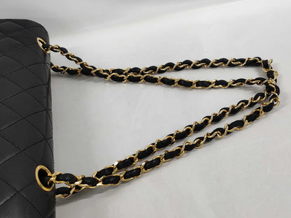 CHANEL Lambskin Matelasse Double Flap 25 0 Series Chain Shoulder Bag