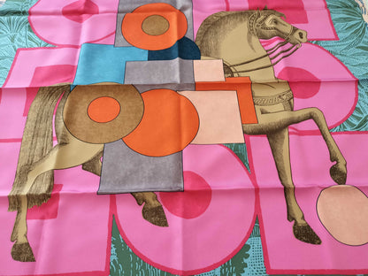 HERMES Carré 90 CAVALIER EN FORMES Scarf