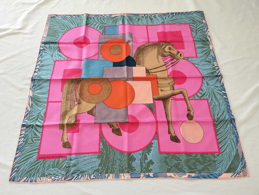 HERMES Carré 90 CAVALIER EN FORMES Scarf