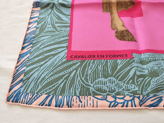 HERMES Carré 90 CAVALIER EN FORMES Scarf