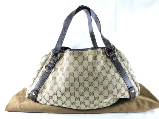 GUCCI GG Canvas Handbag with Pouch Tote Bag