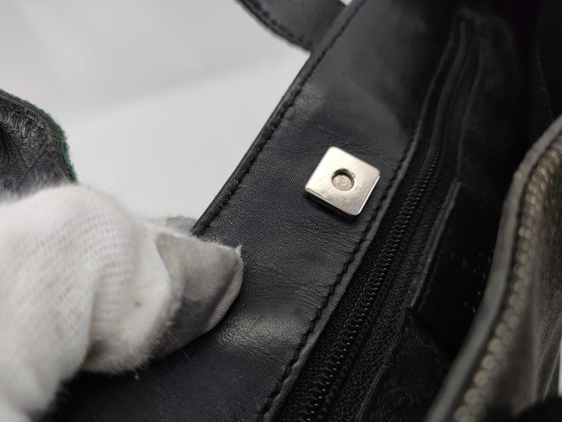 GUCCI Canvas Handbag with Pouch