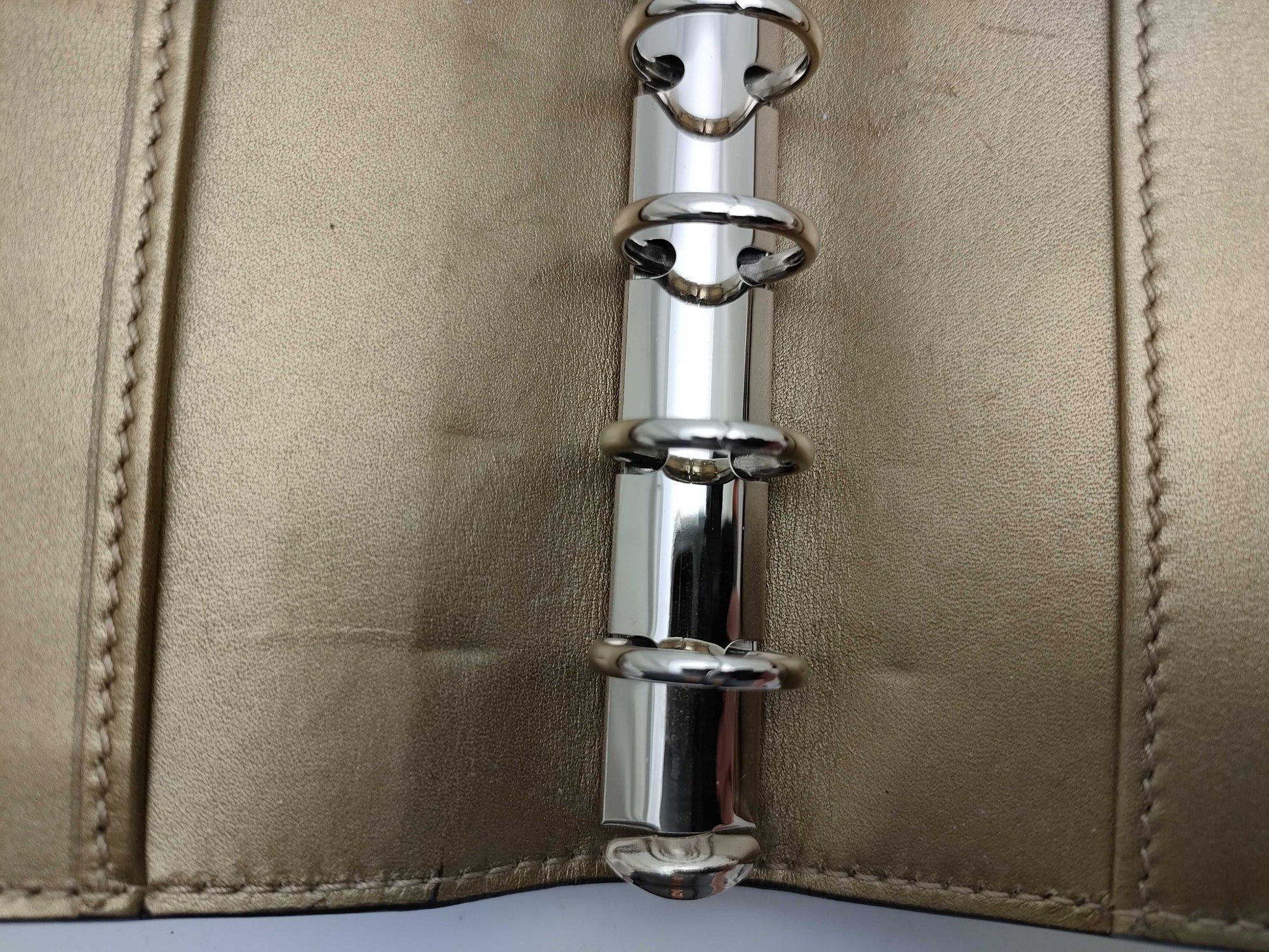 GUCCI 245946・0416/Micro GG/Heart/Notebook/Gold Notebook Cover