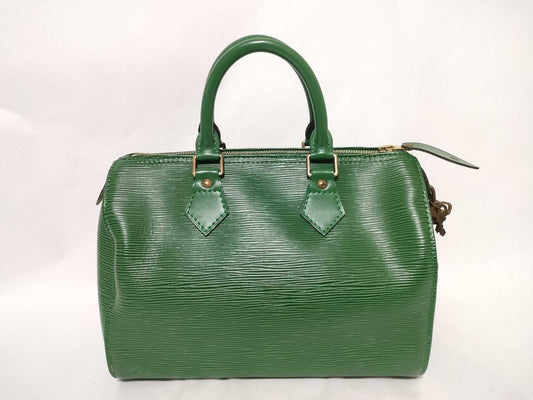 LOUIS VUITTON Epi Speedy 25 Green Boston Bag