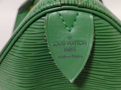 LOUIS VUITTON Epi Speedy 25 Green Boston Bag
