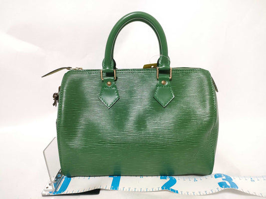 LOUIS VUITTON Epi Speedy 25 Green Boston Bag
