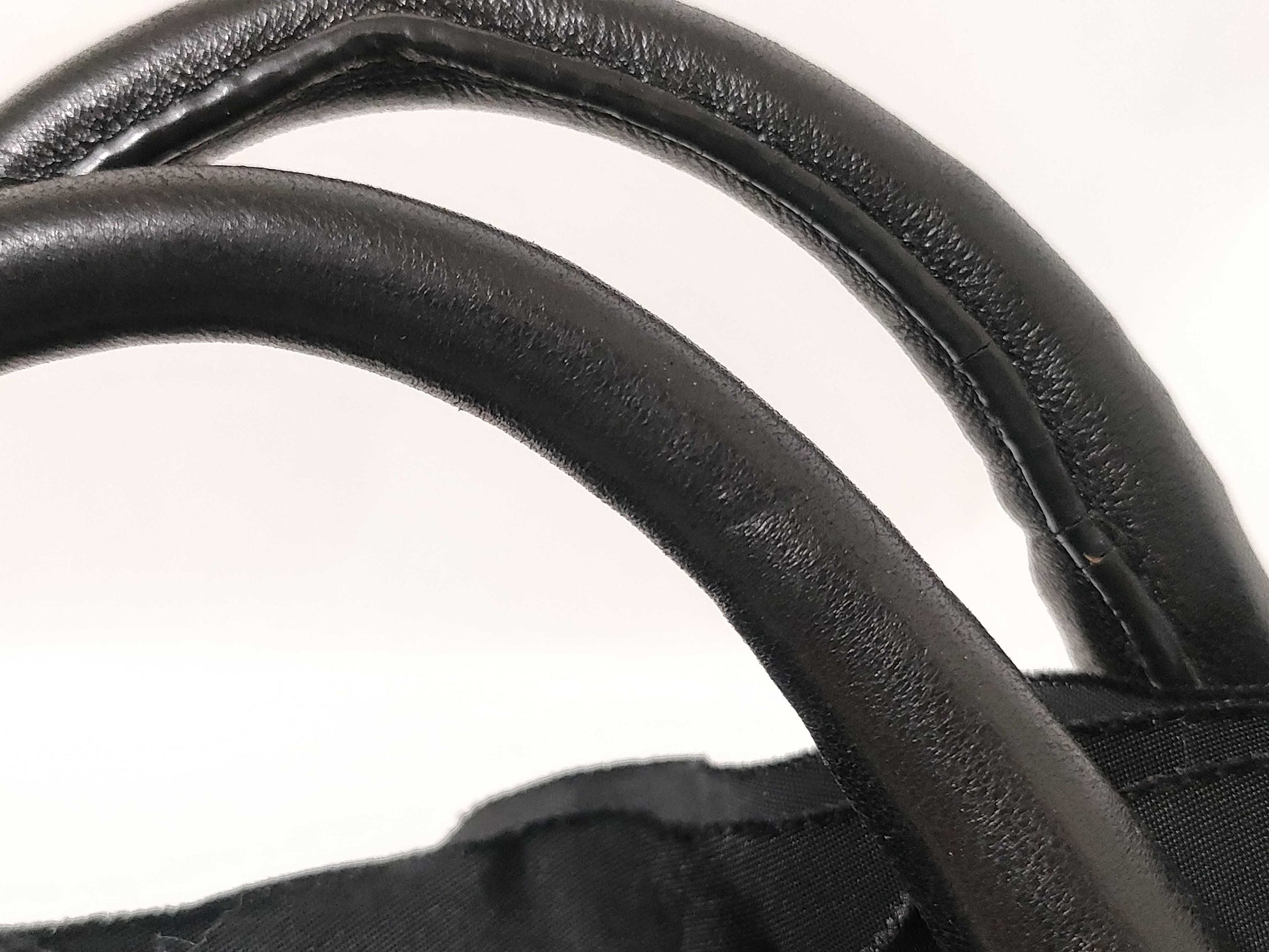 PRADA Nylon Frill Handbag Tessuto with Padlock and Key