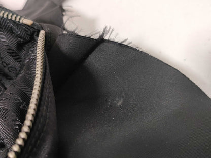 PRADA Nylon Frill Handbag Tessuto with Padlock and Key