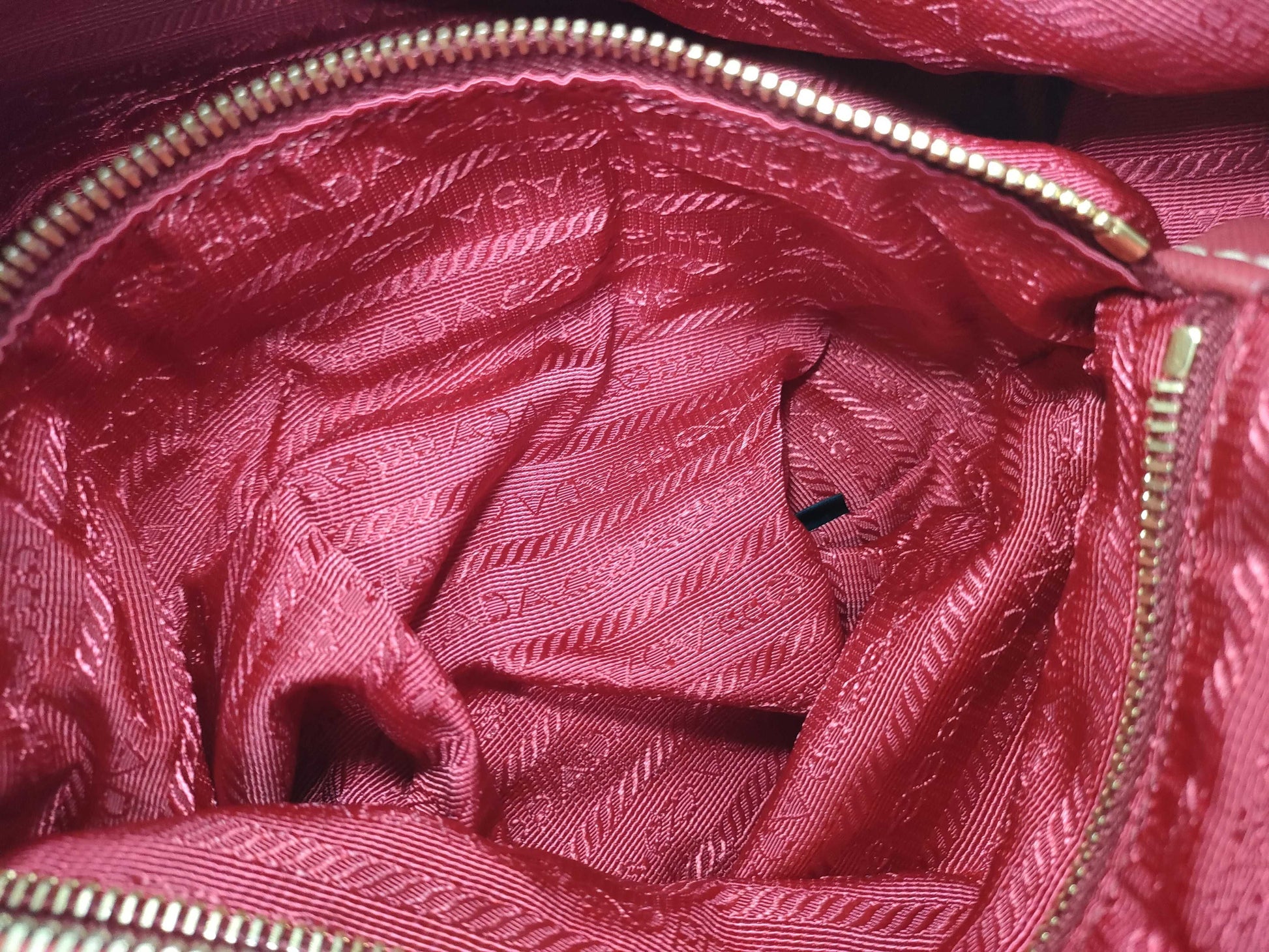 PRADA Nylon Shoulder Bag Red Shoulder Bag
