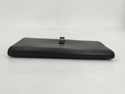 CHANEL Caviar Skin Coco Button Long Wallet