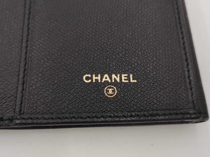 CHANEL Caviar Skin Coco Button Long Wallet