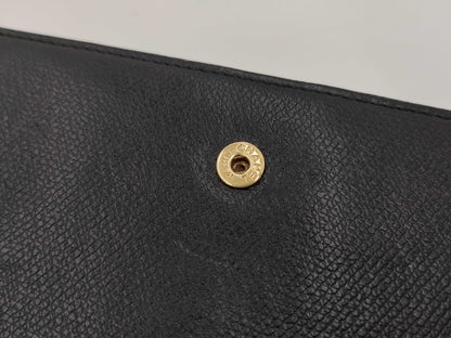CHANEL Caviar Skin Coco Button Long Wallet