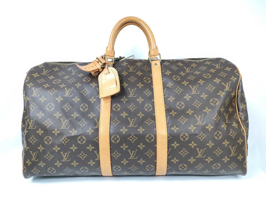 LOUIS VUITTON M41424 Monogram Keepall 55 Boston Bag