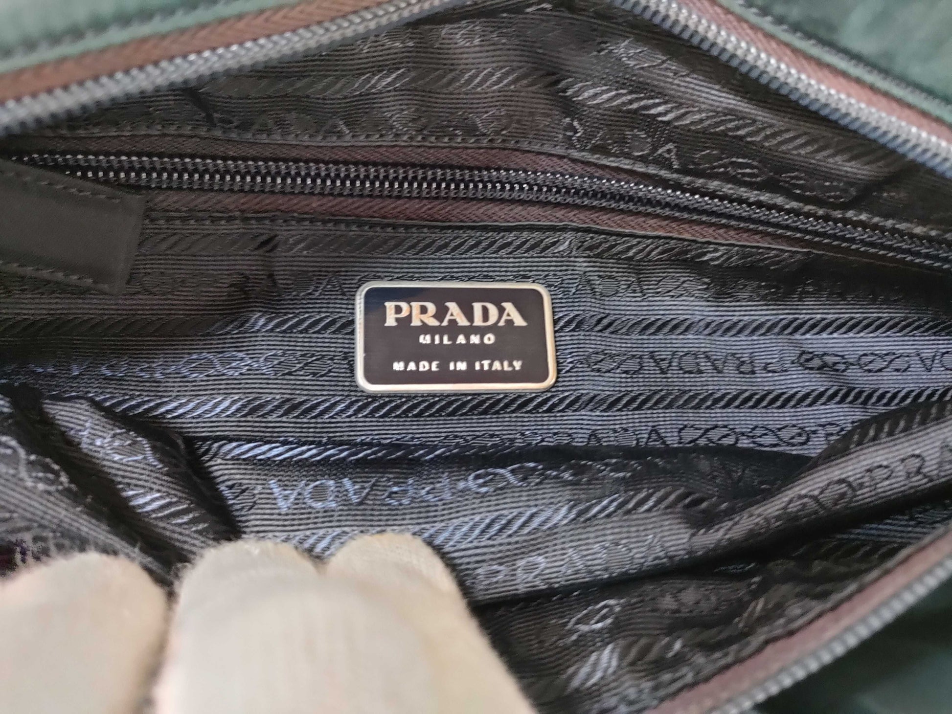 PRADA Nylon Navy Handbag 