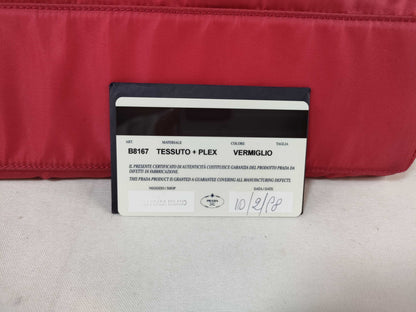 PRADA Nylon Plahand Red Handbag