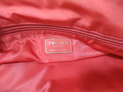PRADA Nylon Plahand Red Handbag