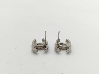 CHANEL Coco Mark Rhinestone C17 V Earrings