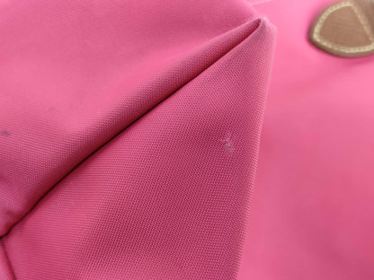 LONG CHAMP Le Pliage Pink Nylon and Leather Handbag