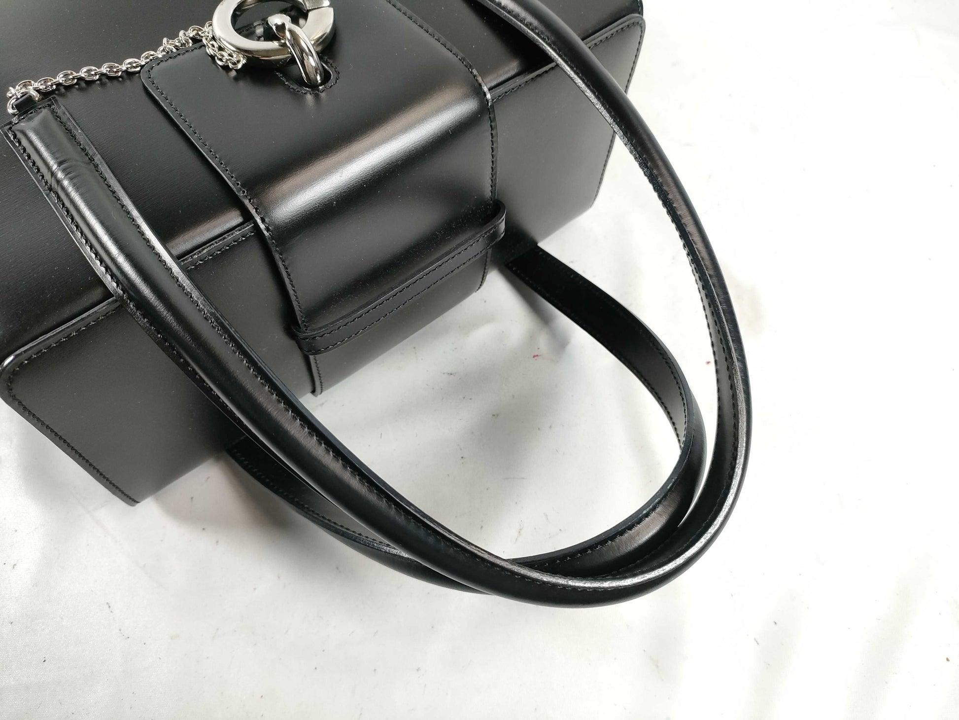 Cartier Silver Hardware Leather Handbag